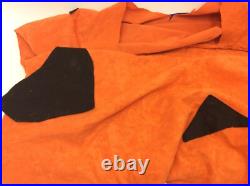 Homemade Fred Flintstone Halloween Felt Orange Vintage Costume