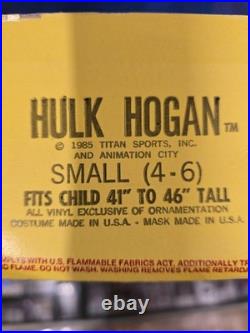 Hulk Hogan 1985 Original Ben Cooper Halloween Costume Hulkamania WWF WWE WCW