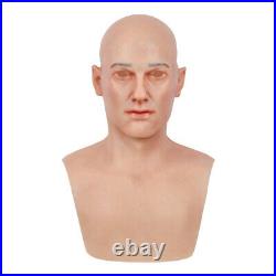 IMI Bell Realistic Silicone Young Man Crossdresser Face Headwear Halloween Props