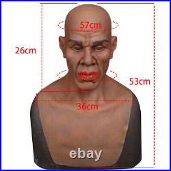 IMI Booker Realistic Silicone Old Man Face Movie Props Crossdresser Halloween