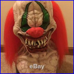 Immortal clown silicone halloween mask prop with hair realistic scary like spfx