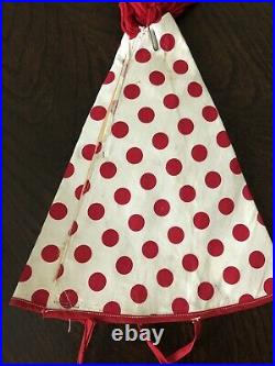 Incredible Old Vtg Clown Halloween Costume Red And White Polka Dots Ruffles