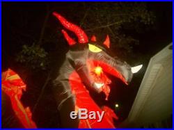 Inflatable Moving w Lights Halloween Dragon 9 x 11 ft Blow Up Yard Decoration