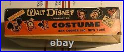 JIMINY CRICKET Walt Disney BEN COOPER Mask Costume Original box 1950s Pinocchio