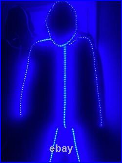 LED STICKMAN Adult Costumes by Glowy Zoey XXL Never Worn! Set Of 2