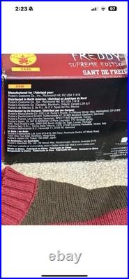 LOT Rubies Nightmare On Elm Street Freddy Krueger Deluxe Metal Glove, Shirt, Hat LOT Rubies Nightmare On Elm Street Freddy Krueger Deluxe Metal Glove, Shirt, Hat