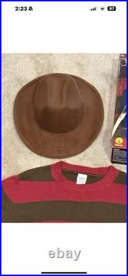 LOT Rubies Nightmare On Elm Street Freddy Krueger Deluxe Metal Glove, Shirt, Hat LOT Rubies Nightmare On Elm Street Freddy Krueger Deluxe Metal Glove, Shirt, Hat