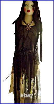 Ladies Antique Shear Black Skirt, Top, Mask Costume (P-S)