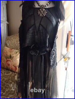 Ladies Antique Shear Black Skirt, Top, Mask Costume (P-S)