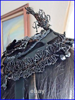 Ladies Antique Shear Black Skirt, Top, Mask Costume (P-S)