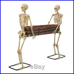 Large 2 Skeletons with Coffin Halloween Outdoor Indoor Party Decoration Props