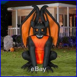 Large 8 Ft Gargoyle Inflatable Outdoor Halloween Decoration Lighted Yard Scary