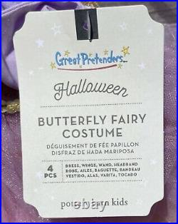 Lavender Butterfly Fairy Halloween Costume Pottery Barn Kids 4-6 NWT