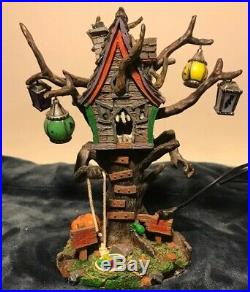 Lemax Halloween Spooky Town RARE Hungry Tree House LIGHTED Scary Monster Tree