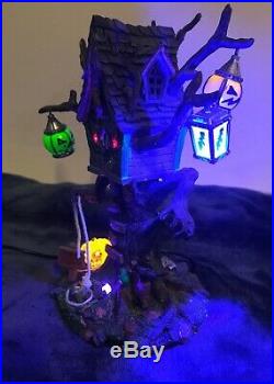 Lemax Halloween Spooky Town RARE Hungry Tree House LIGHTED Scary Monster Tree