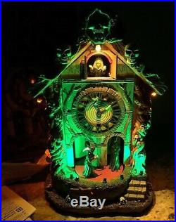 Lemax Spooky Town Cursed Cuckoo Haus Clock Grim Reaper Witch Halloween Animated