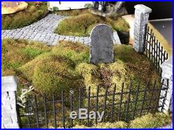 Lemax Spooky Town Dept 56 Halloween Village Display Base Platform Cemetery Scene