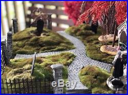 Lemax Spooky Town Dept 56 Halloween Village Display Base Platform Cemetery Scene