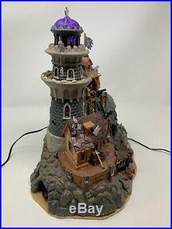 Lemax Spooky Town ISLE of DOOM LIGHTHOUSE Lights Sounds Motion Display Tested