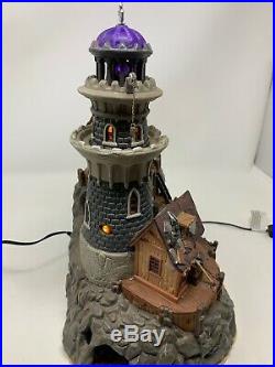Lemax Spooky Town ISLE of DOOM LIGHTHOUSE Lights Sounds Motion Display Tested