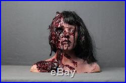 Life Size Female Zombie Head Halloween Prop & Decoration The Walking Dead Corpse