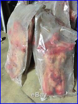 Life Size Torso Bloody Body Bags Male and Female Haunted House Prop