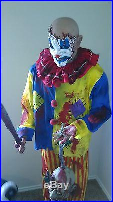 Lifesize Gemmy Whipstitch Killer Clown Animated Halloween Prop