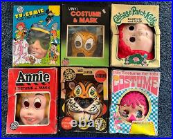 Lot Of 6 Vintage Ben Cooper Costume + Masks (60's, 70's, 80's)
