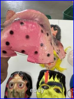 Lot of 7 vintage Ben cooper halloween masks / rare vintage halloween