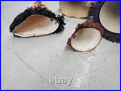 Lot of 8 VTG Handmade Halloween Witch Party Hats & Mask Lot, Multicolor, Unisex