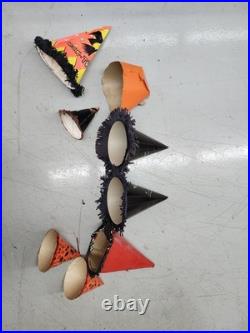 Lot of 8 VTG Handmade Halloween Witch Party Hats & Mask Lot, Multicolor, Unisex