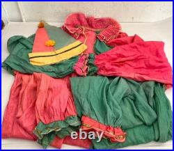 Lot of Vintage/Antique Costumes Halloween. Clowns with Caps. More