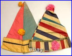 Lot of Vintage/Antique Costumes Halloween. Clowns with Caps. More