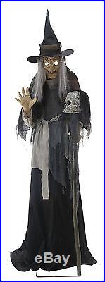 Lunging Haggard Witch Animated Lifesize 6ft Halloween Prop Talking Haunted House