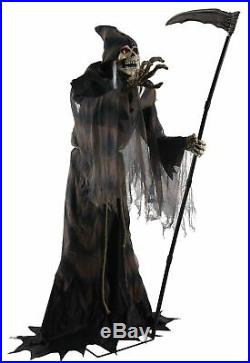 Lunging Reaper Animated Prop Lifesize 6 Feet Halloween Haunted House Decoration