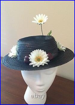 Mary Poppins Chimney Sweep Hat With Daisies And Cherries. Homemade (Adult)