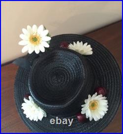 Mary Poppins Chimney Sweep Hat With Daisies And Cherries. Homemade (Adult)