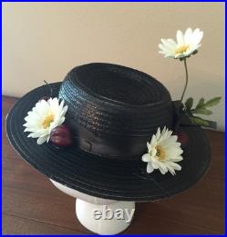 Mary Poppins Chimney Sweep Hat With Daisies And Cherries. Homemade (Adult)