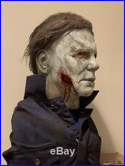 Michael Myers Mask + Bust H40 Gunshot Halloween Loaded W Signatures Jason Freddy
