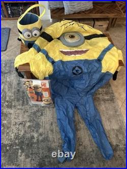 Minion Inflatable Adult Costume Stuart Disguise And Plush Treat Bucket