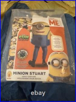 Minion Inflatable Adult Costume Stuart Disguise And Plush Treat Bucket