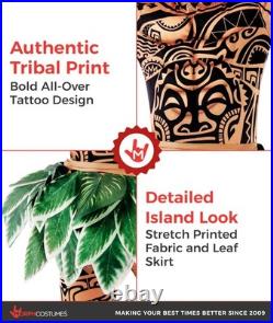 Morph, Polynesian Hero Costume Kids, Halloween 4-6 Years, Multicolored