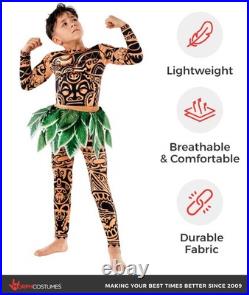 Morph, Polynesian Hero Costume Kids, Halloween 4-6 Years, Multicolored