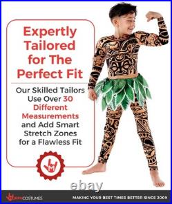 Morph, Polynesian Hero Costume Kids, Halloween 4-6 Years, Multicolored