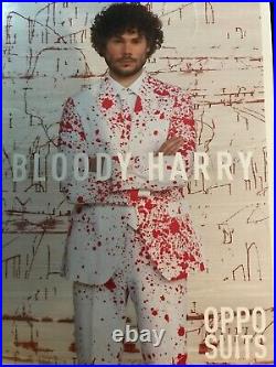 NEW GOTH BLOODY MARY BLOOD SPATTER OPPO SUITS COSTUME SIZE 44 with TIE