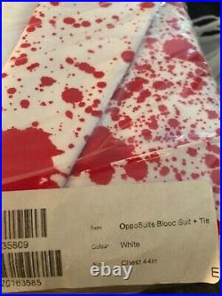 NEW GOTH BLOODY MARY BLOOD SPATTER OPPO SUITS COSTUME SIZE 44 with TIE