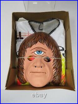 NEW & RARE CYCLOPS COLLEGEVILLE HALLOWEEN COSTUME MASK & BOX 60s CLASSIC MONSTER