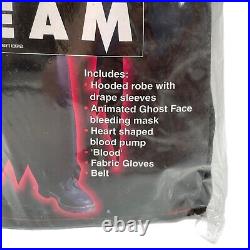 NEW Vintage 1997 Scream Bleeding Ghost Face Costume 6 Pc Set Medium 8-10 RARE