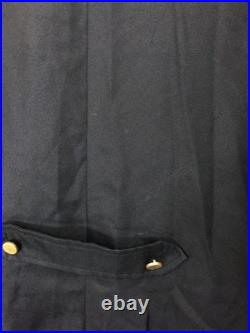 Napoleon Gothic Steampunk Long Coat Gold Edge Tailcoat Black S Used