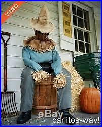 New Spirit Halloween SITTING SCARECROW Prop In Box Animatronic Jump SOLD OUT